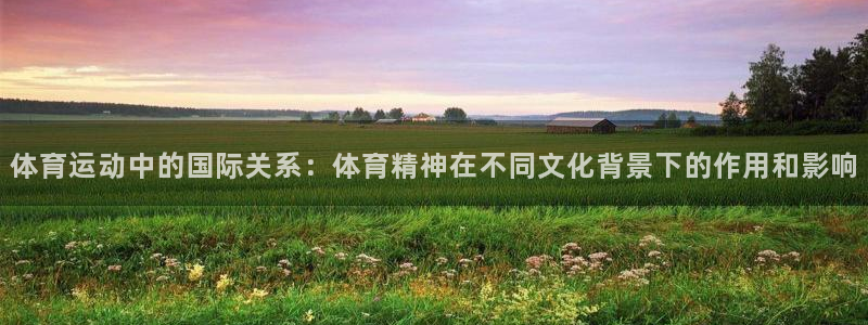 J9官网下载招商：体育运动中的国际关系：体育精神在不