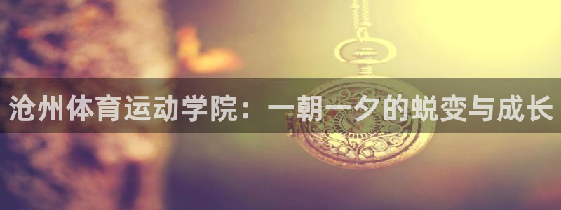  九游,下载：沧州体育运动学院：一朝一夕的蜕变与成长
